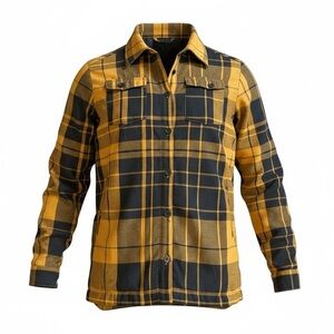 Nikita Yellow Black Plaid Flannel Insulated Outdoor Sport Jacket Size Med